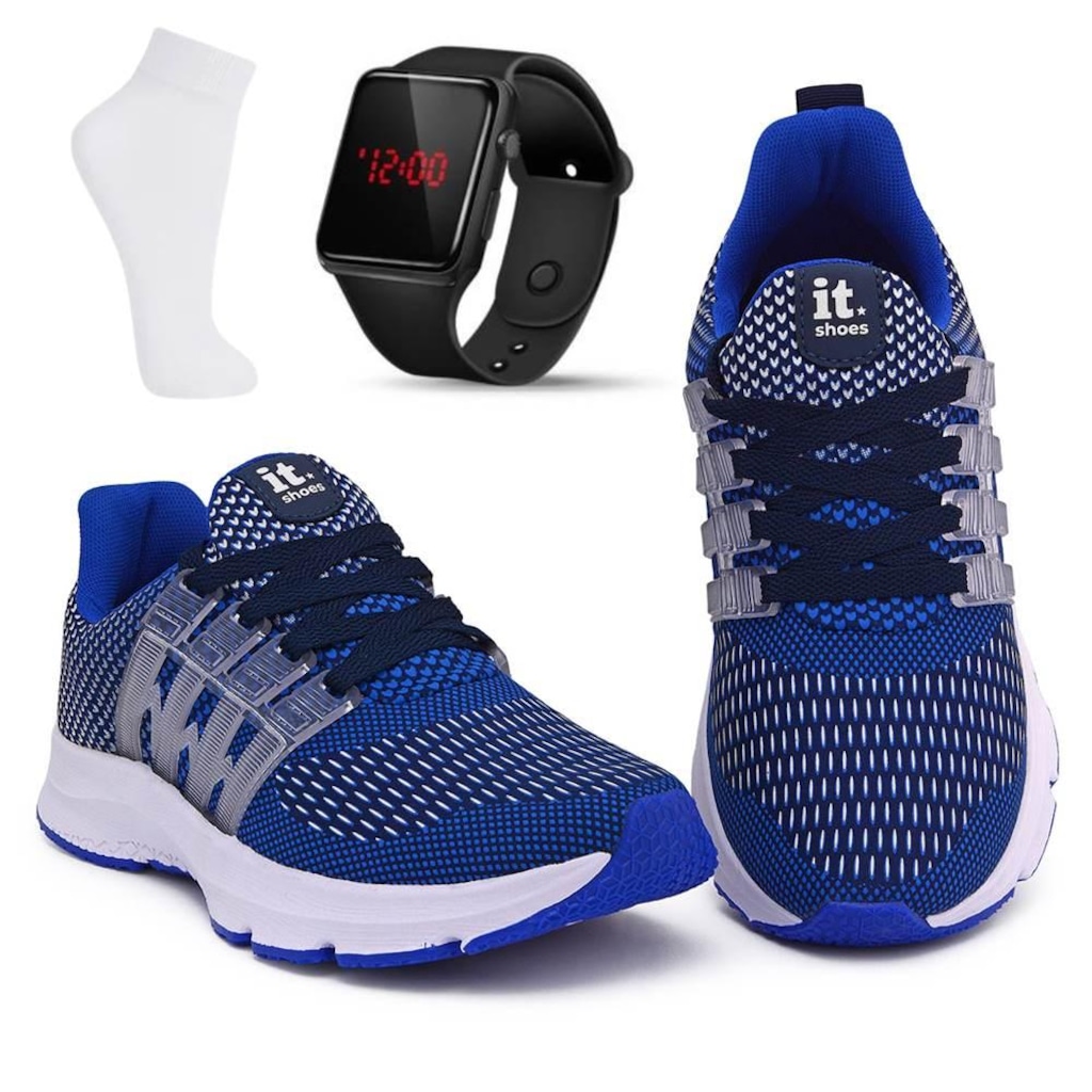 Imagem 1 do produto Kit Tênis Masculino It Shoes Academia + Relógio Digital LED + Meia