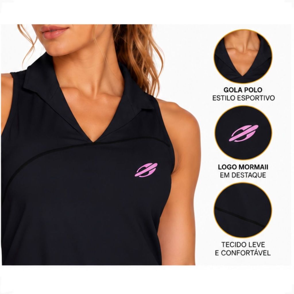 Imagem 5 do produto Vestido com Shorts Mormaii Vitória Marchezini Beach Tennis Feminino