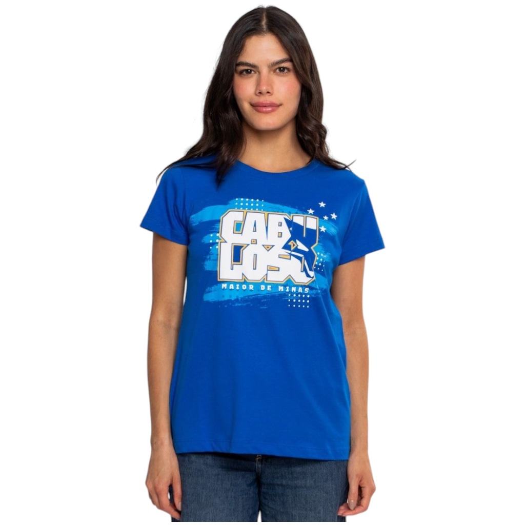 Imagem 1 do produto Camiseta Baby Look Cruzeiro Oficial Cabuloso Surf Center Feminina