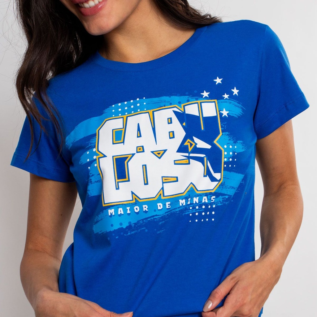 Imagem 3 do produto Camiseta Baby Look Cruzeiro Oficial Cabuloso Surf Center Feminina