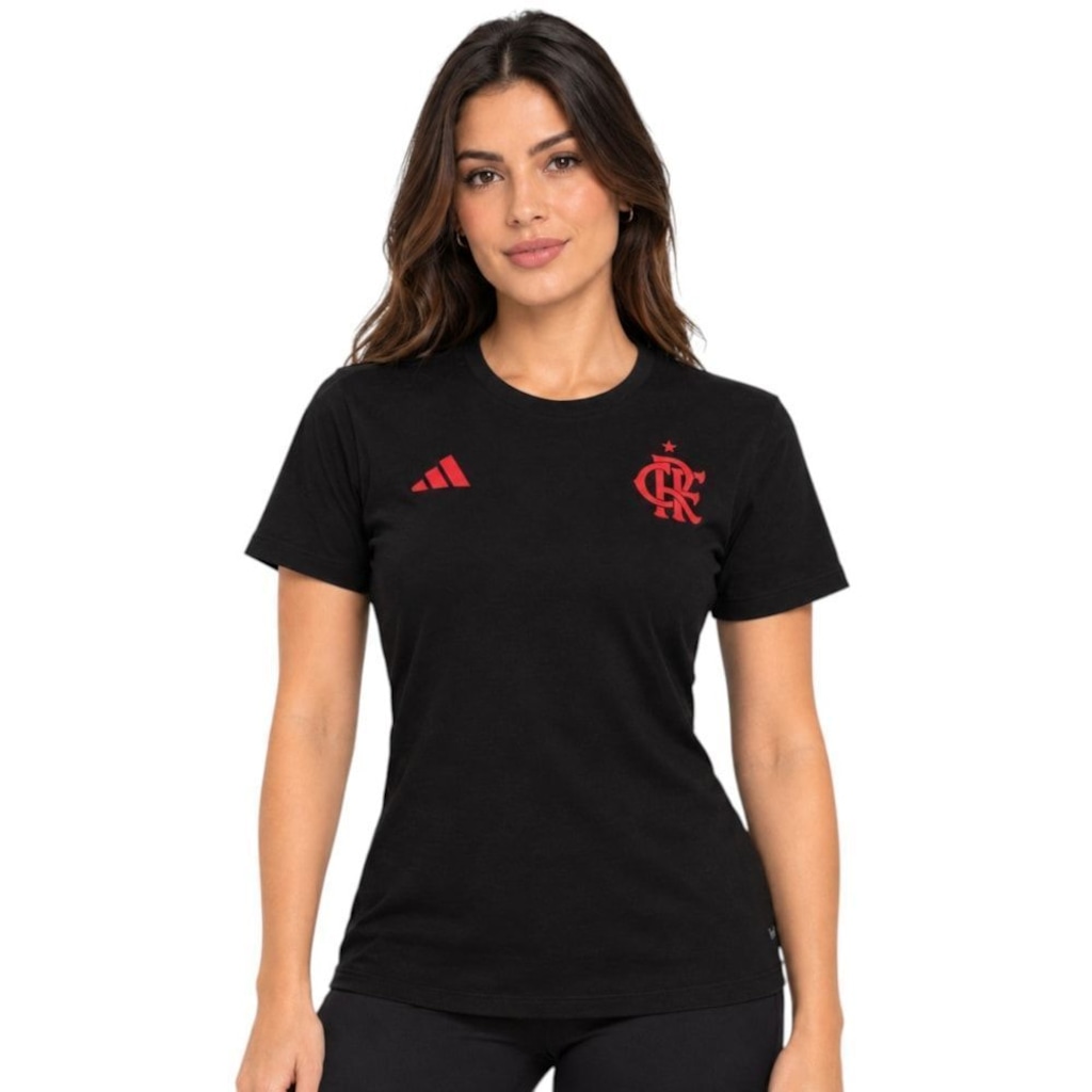 Imagem 1 do produto Camisa adidas Flamengo Train Essentials 3 Stripes Feminina