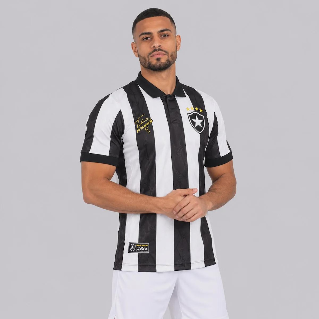 Imagem 2 do produto Camisa do Botafogo Retrô 1995 TM7 Listrada Masculina
