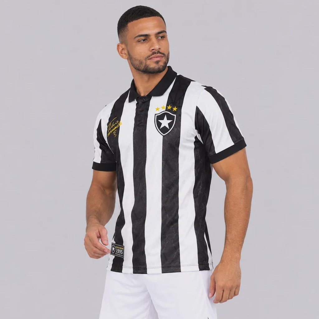 Imagem 3 do produto Camisa do Botafogo Retrô 1995 TM7 Listrada Masculina