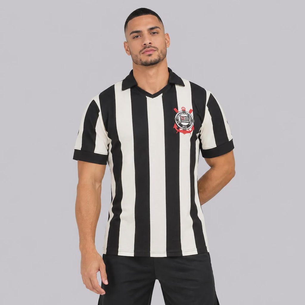 Imagem 1 do produto Camisa Polo Corinthians Alvinegro Listrada Masculina