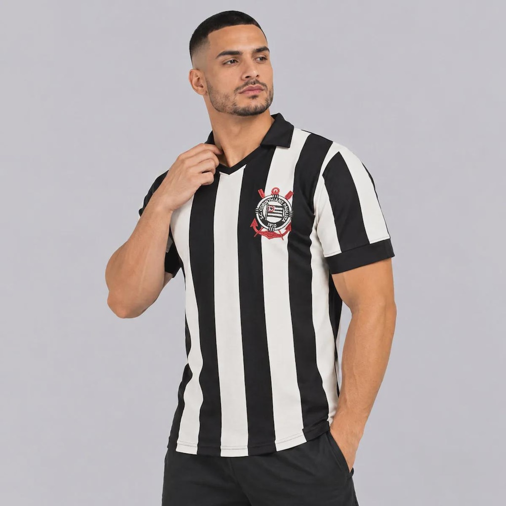 Imagem 3 do produto Camisa Polo Corinthians Alvinegro Listrada Masculina