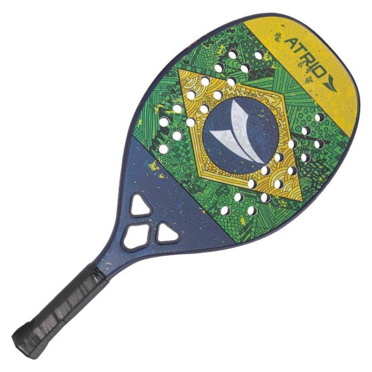 Raquete De Beach Tennis Atrio Carbon Lite Brasil 28 Furos Centauro