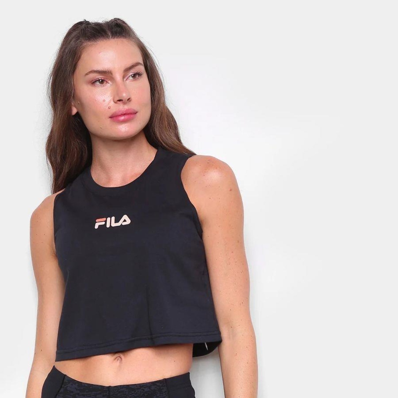 Camiseta Regata Cropped Fila Wm Letter Feminina Centauro