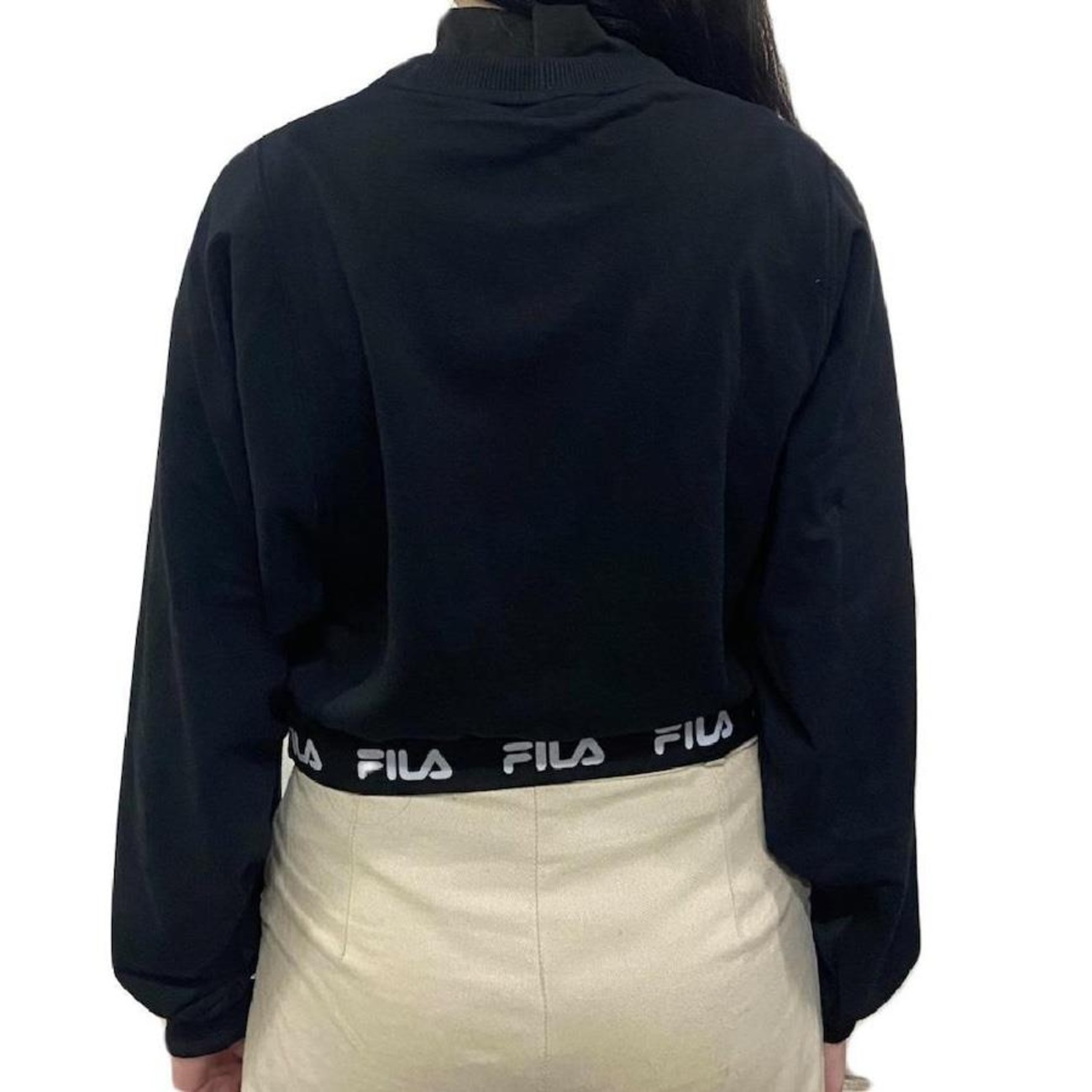 Blusa Cropped Fila Tape Feminina Centauro