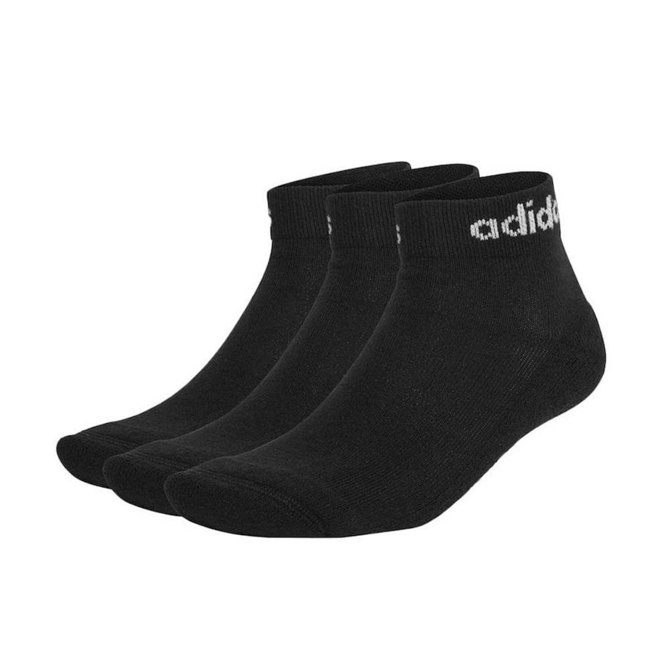 Kit Meias Cano Baixo Adidas Linear Ankle 3 Pares Adulto Centauro