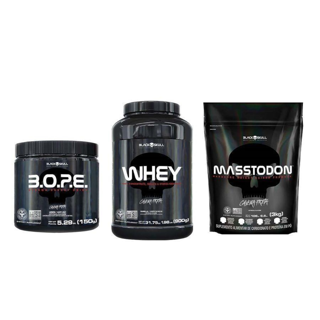 Kit Hipercal Rico Whey Pr Treino Black Skull Centauro