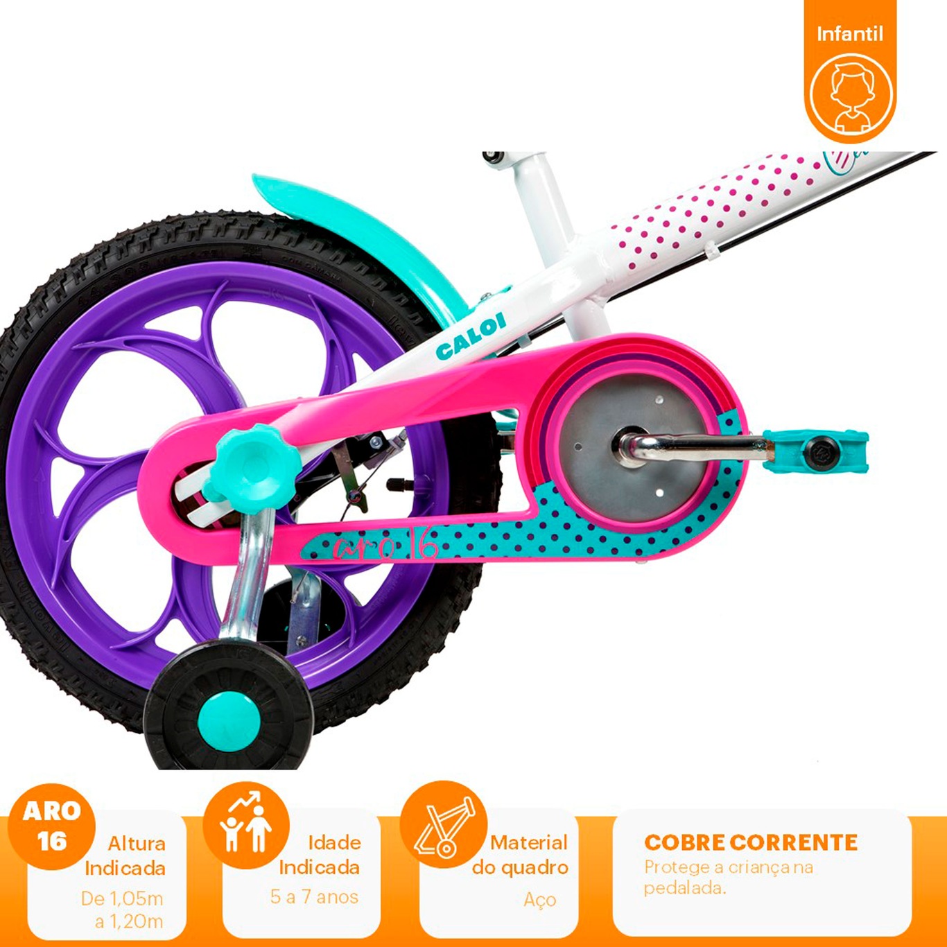 Bicicleta Caloi Ceci Aro Freios Cantilever Feminina Infantil