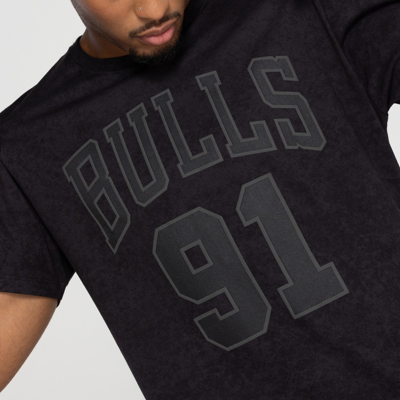 Camiseta Masculina Mitchell Ness Chicago Bulls Manga Curta Mt339