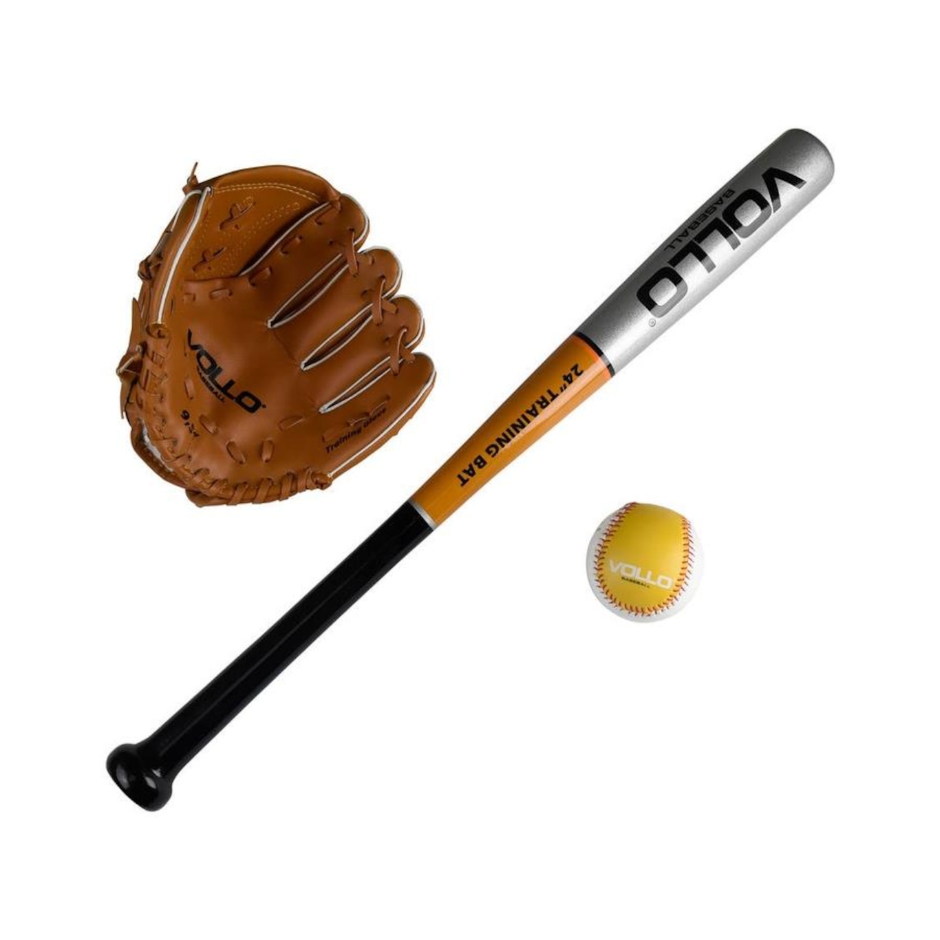 Kit De Beisebol Vollo Training Bat Luva Taco Bola J Nior