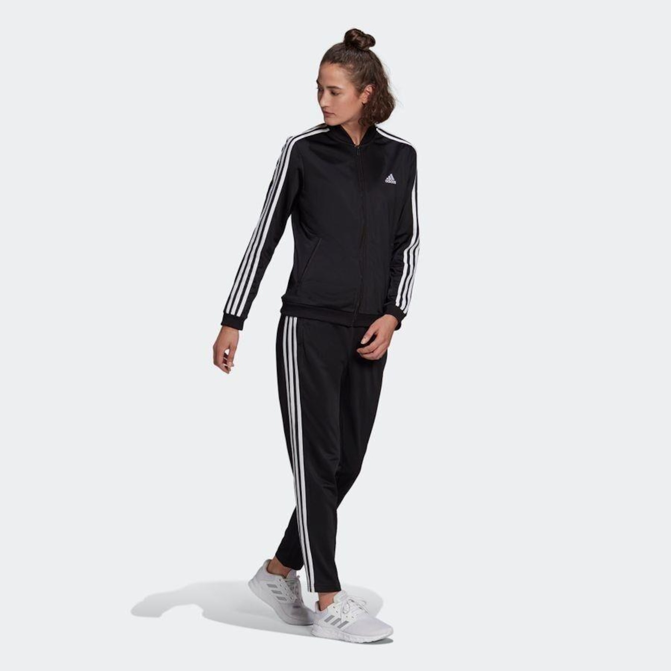 Agasalho Adidas Essentials 3 Stripes Feminino Centauro