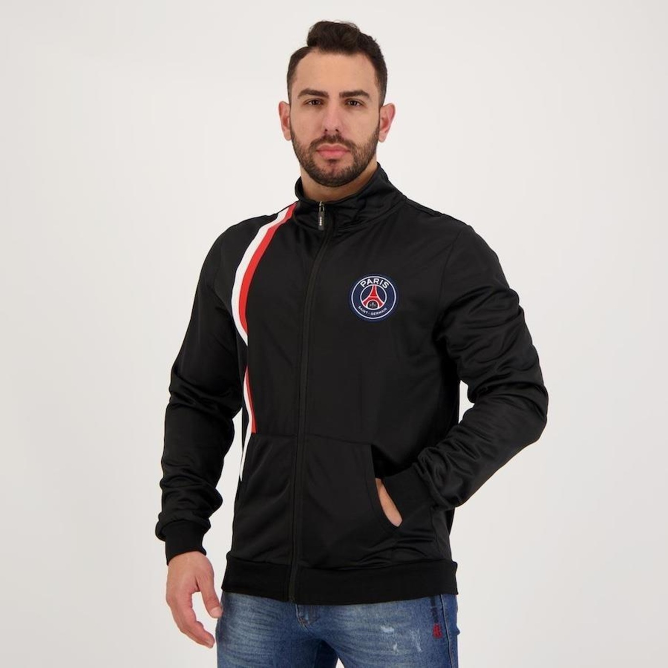 Jaqueta PSG Futfanatics Helanca Masculina Centauro