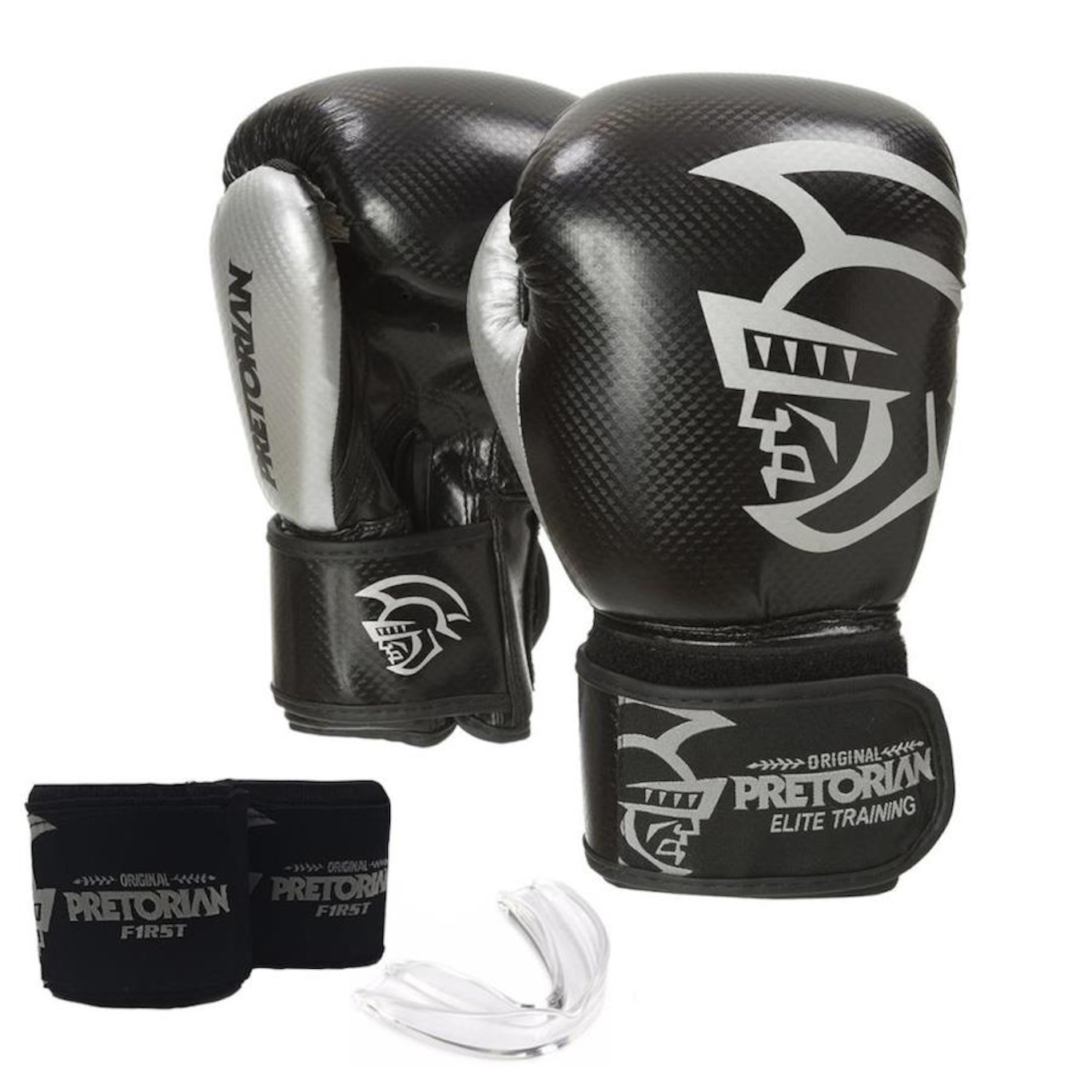 Kit De Boxe Pretorian Elite Luvas Bucal Bandagem Adulto Em