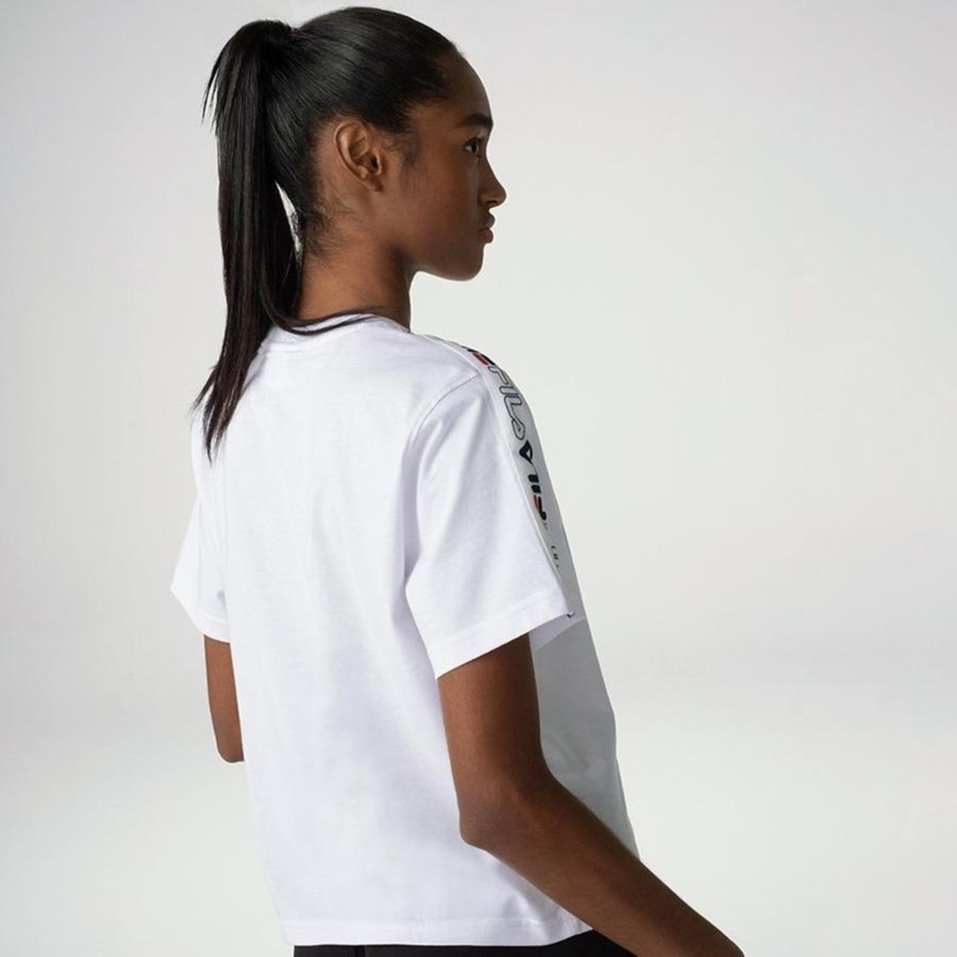 Blusa Cropped Fila Letter Tape Feminina Centauro