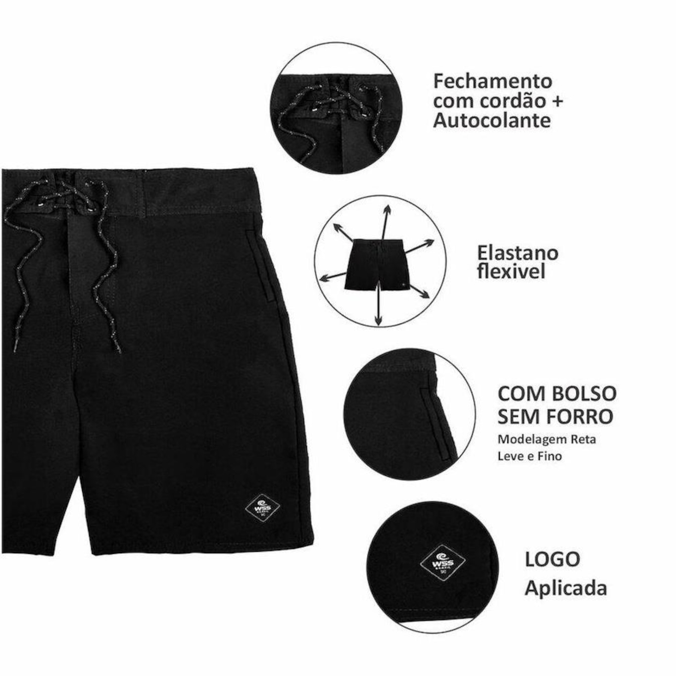 Bermuda Wss Elastano Hibrida Diamond Masculina Centauro