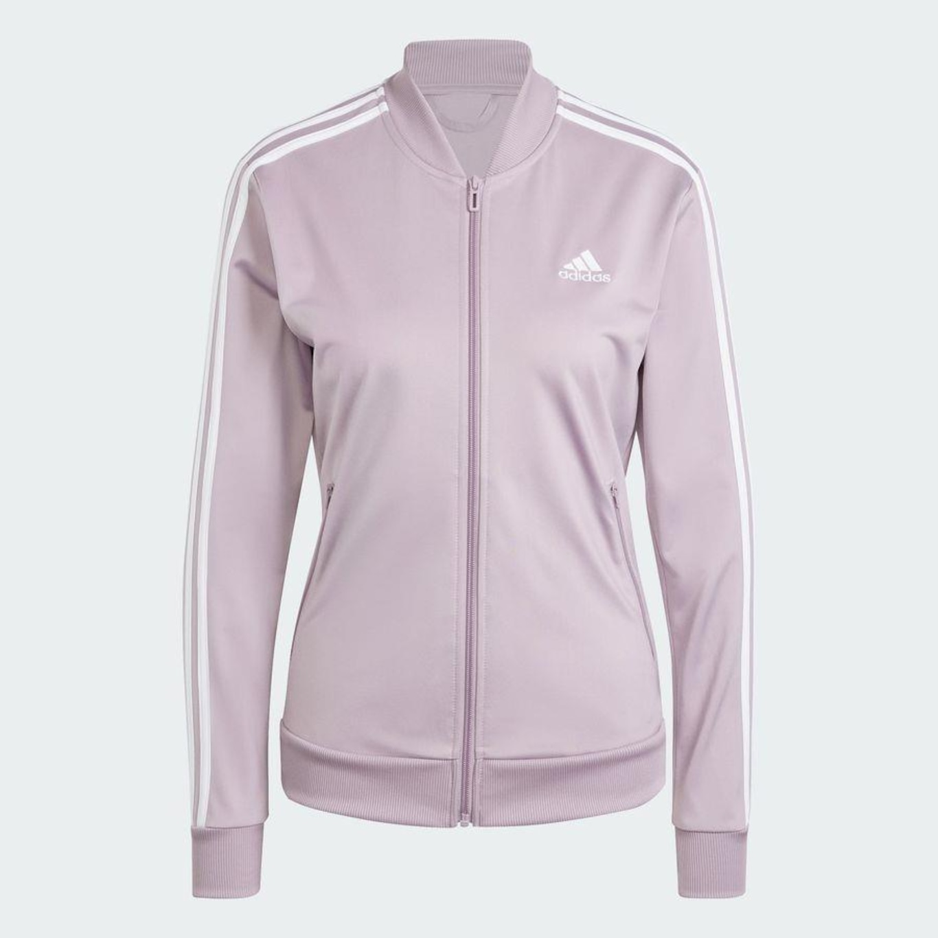 Agasalho Sem Capuz Adidas Essentials Stripes Feminino Centauro