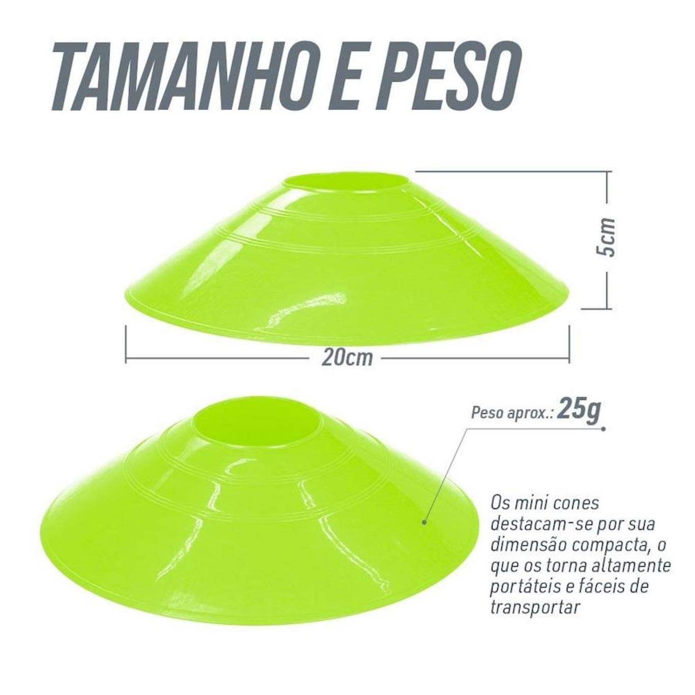 20X Cones Chapéu Chinês Treino Agilidade Futebol em Promoção Centauro