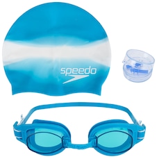 Kit de Natação Speedo Swim com Óculos + Touca + Protetor de Ouvido - Adulto