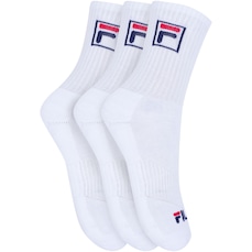 Kit de Meias Cano Alto Fila Tripack FBOX com 3 Pares - 34 a 38 - Adulto