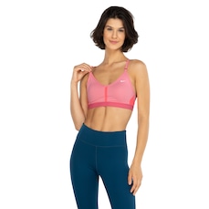 Top Fitness com Bojo Nike Baixa Sustentação Dri-Fit Indy Bra Vneck Adulto