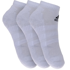 Meia adidas Cano Baixo Cush Low - Unissex - 3 Pares