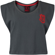 Blusa Regata Feminina do Flamengo Braziline Cropped Effort