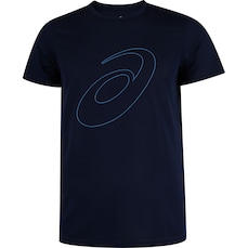 Camiseta ASICS Manga Curta Logo Espiral Crepe - Masculina