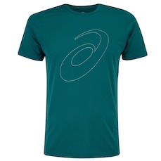 Camiseta ASICS Manga Curta Logo Espiral Crepe - Masculina