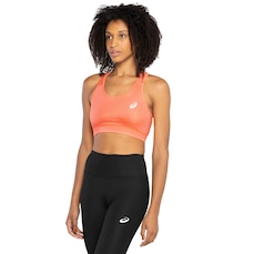 Top Fitness ASICS sem Bojo Média Sustentação Basic Logo - Adulto