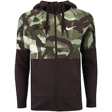 Jaqueta Masculina Nike com Capuz Dri-Fit Fleece Hood FullZip Camouflage