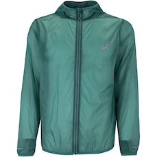 Jaqueta Corta-Vento Masculina ASICS com Capuz Ultraleve Compacta