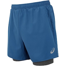 Bermuda Masculina ASICS 5' 2 em 1 Quadriculado