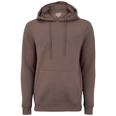 Blusa de Moletom Masculina ASICS com Capuz Canguru Fechado Fleece