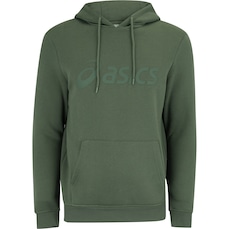 Blusa de Moletom Masculina ASICS com Capuz Canguru Fechado Fleece