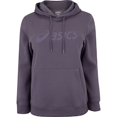 Blusa de Moletom Feminina ASICS com Capuz Canguru e Fleece