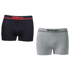 Kit de Cuecas Boxer Wilson Microfibra Sem Costura com 2 Unidades B343815 - Adulto