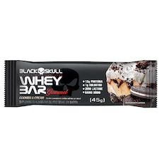 Barra de Proteína Black Skull Whey Bar Gourmet Cookies & Cream 45g