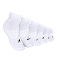 Kit de Meias adidas Cano Baixo com 6 Pares - Adulto