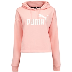 Blusa Feminina Cropped Puma com Capuz Essentials Logo