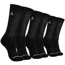 Kit de Meia Nike Cano Alto Jordan Everyday Cush Poly Crew - Adulto - 3 Pares