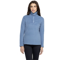 Blusão Feminino Salomon com Proteção Solar Fleece Polar Lt Copen