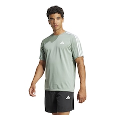 Camiseta Masculina adidas Manga Curta Essentials 3 Listras