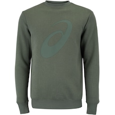 Blusão Masculino ASICS sem Capuz Moletom Careca com Espíral