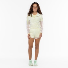Blusão Feminino ASICS com Capuz Leve Assimétrica