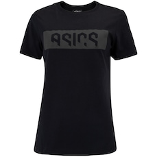 Camiseta Feminina ASICS Manga Curta Malha Cava Tradicional