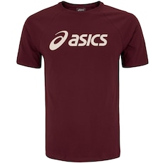 Camiseta Masculina ASICS Manga Curta Meia Malha Raglan