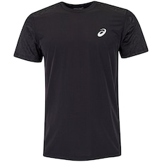 Camiseta Masculina ASICS Manga Curta Jacquard Antiodor Cava Tradicional
